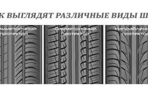 Шины с асимметричным рисунком протектора