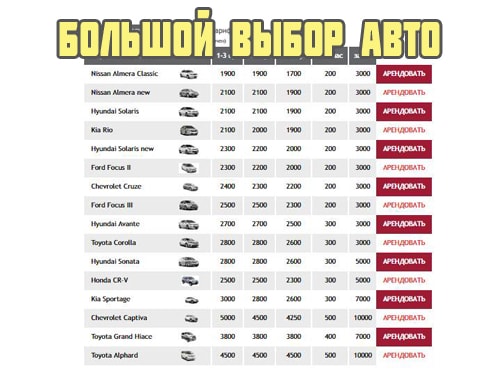 Большой выбор