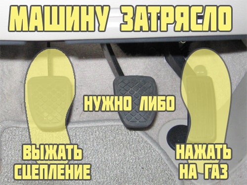 Если машину трясет