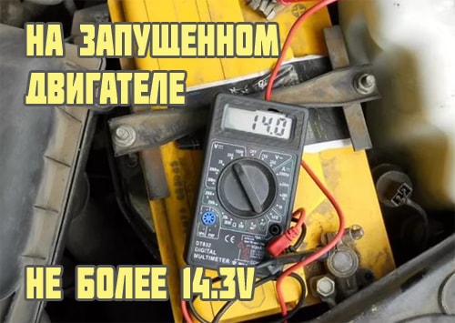 Ток при включенном двигателе