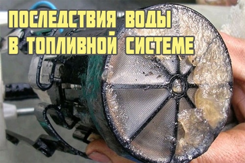 Последствия водыв бензобаке